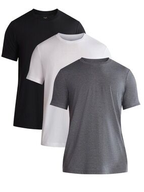 Men’s George 3-Pack Crew Neck Tees - Black, White & Charcoal